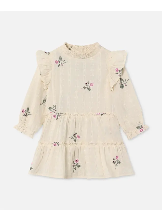 Dobby ls rose dress SS26