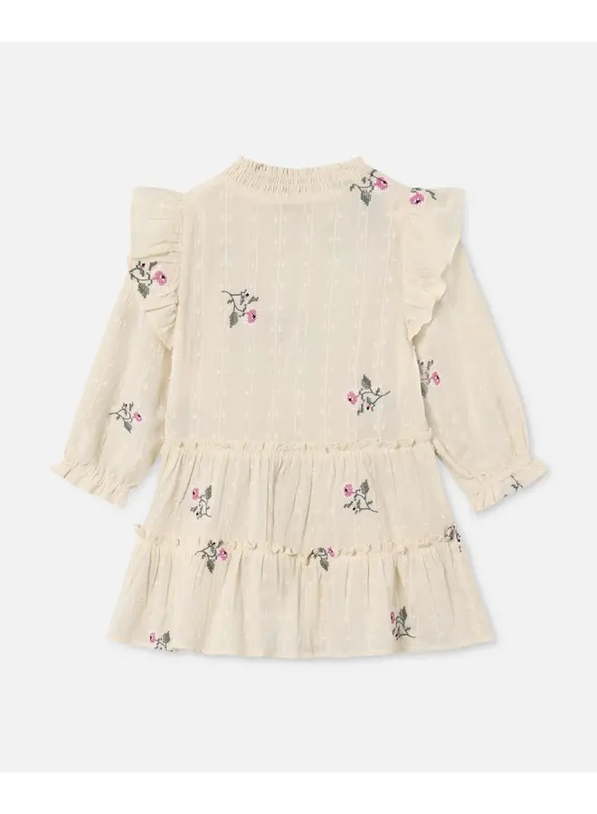 Dobby ls rose dress SS26