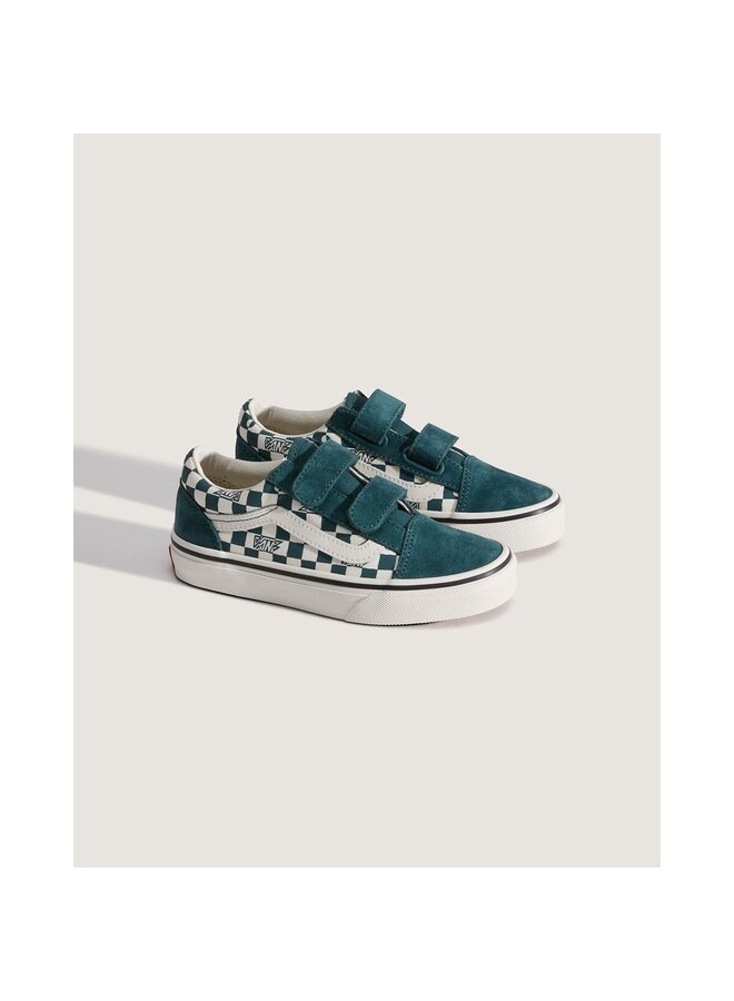 Old Skool V Geo check mystic moss