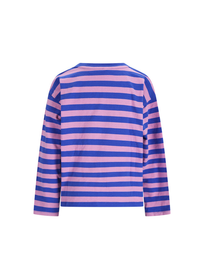 T-shirt longsleeve Lou Blue pink stripes SS26