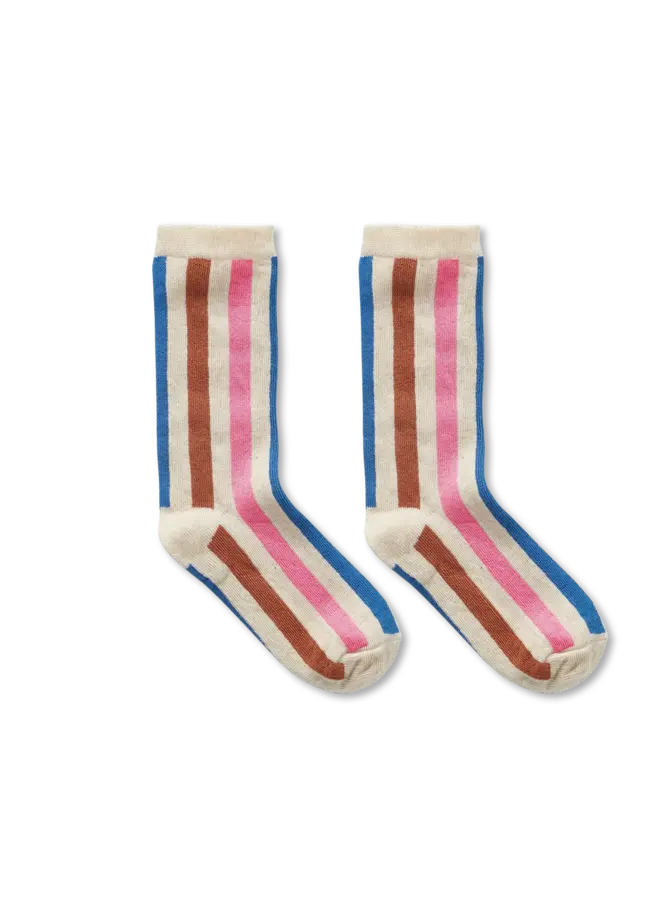 Socks Multi stripe Pink sesame SS26