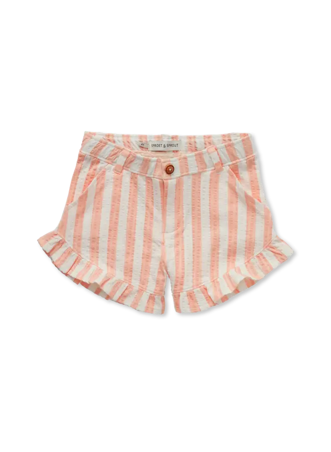 Ruffle shorts Small stripe Off-white SS26
