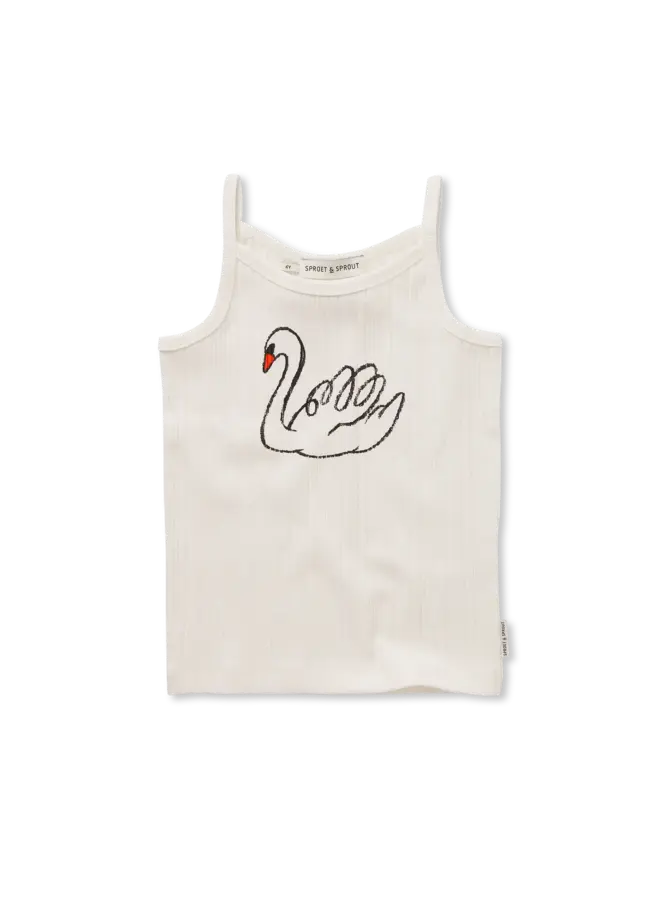 Spaghetti top Swan Off-white SS26