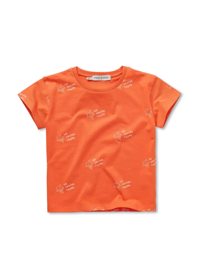 T-shirt Ice cream print Orange SS26