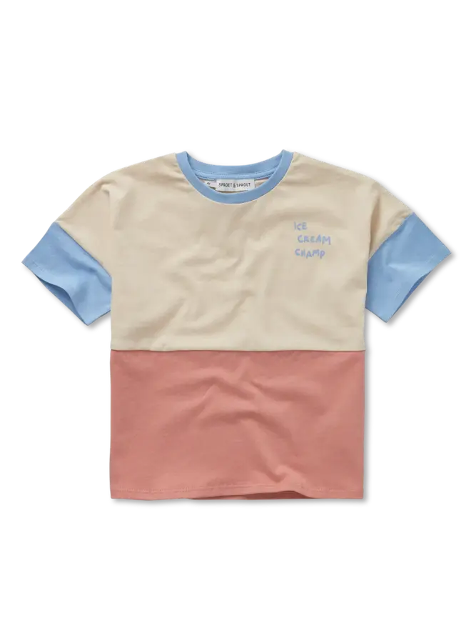 T-shirt Colourblock Sesame SS26