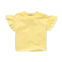 T-shirt ruffle sleeve Pastel yellow SS26