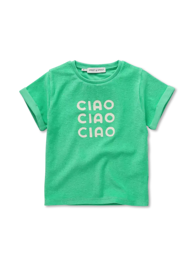 Terry T-shirt Ciao Jade green SS26