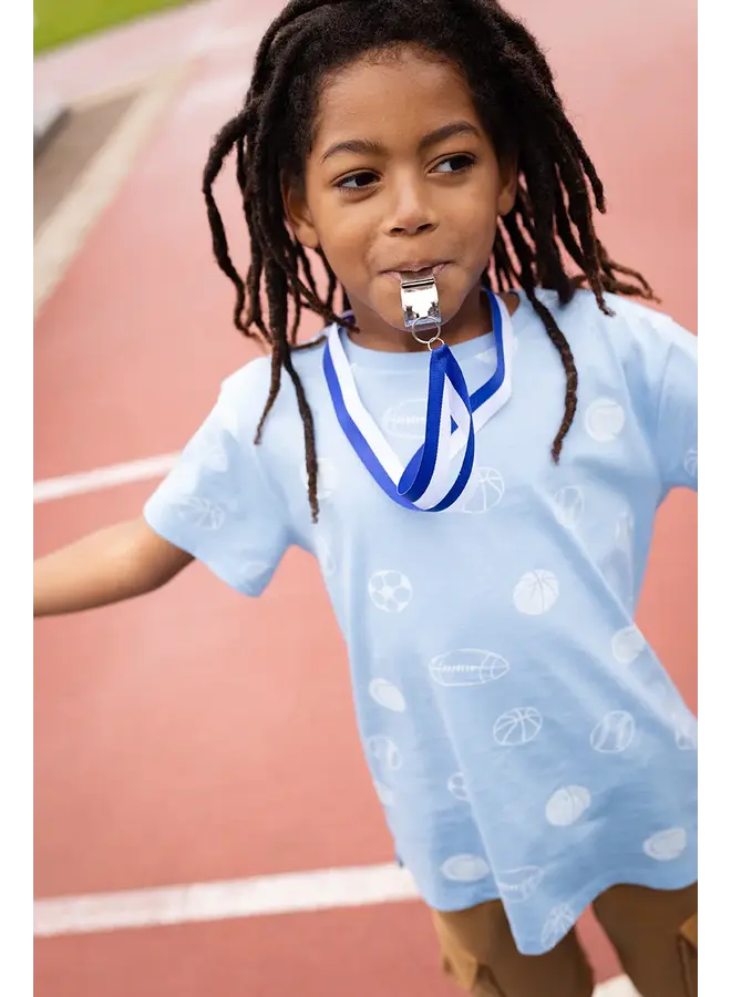 T-shirt Balls print Forever blue SS26