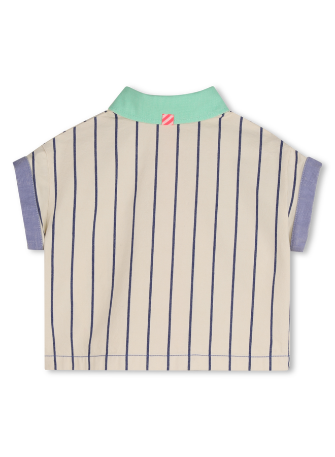 Overhemd Wit blauw multi U21858 SS26