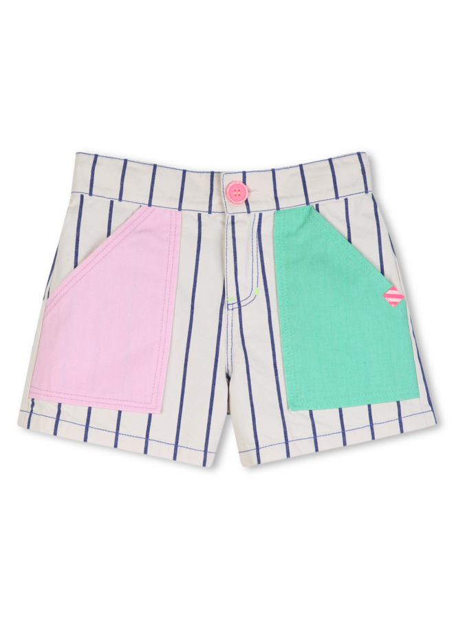 Short Wit blauw multi U22099 SS26