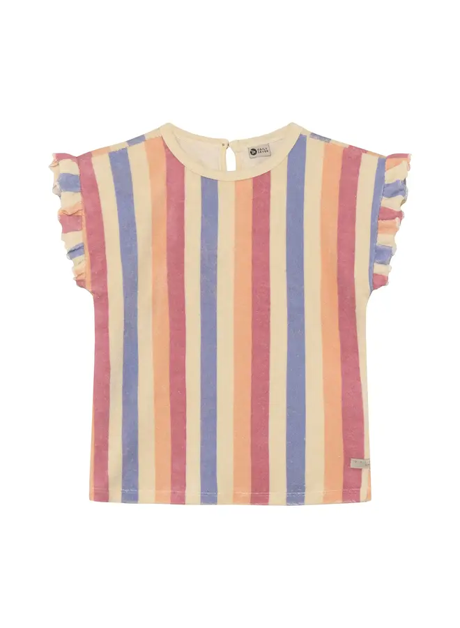T-shirt terry Striped Heather Rose SS26