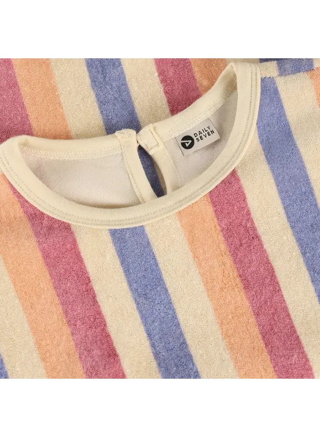 T-shirt terry Striped Heather Rose SS26