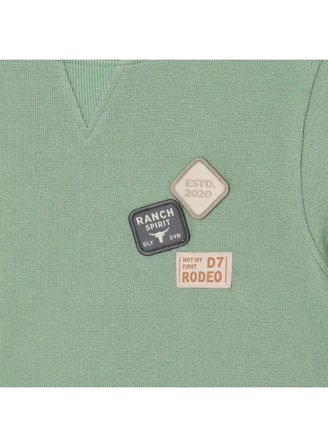 T-shirt Basic badge Green milieu SS26
