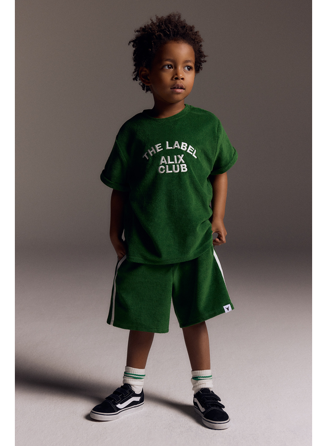 Kids knitted terry training shorts SS26