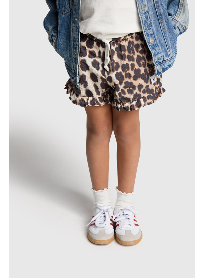 Kids woven animal short ruffles SS26