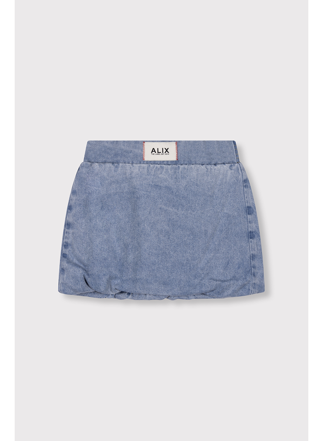 Kids woven denim balloon skirt SS26