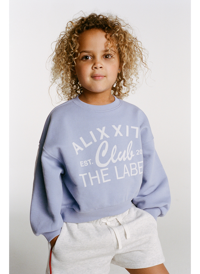 Kids knitted alix club print sweater SS26