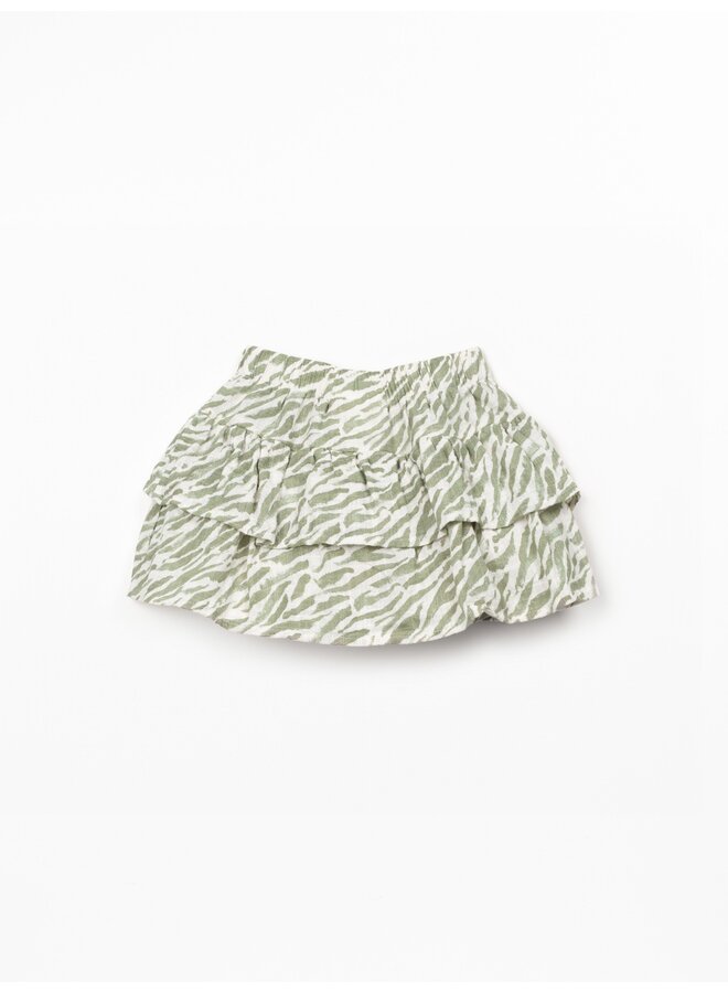 Printed woven skort