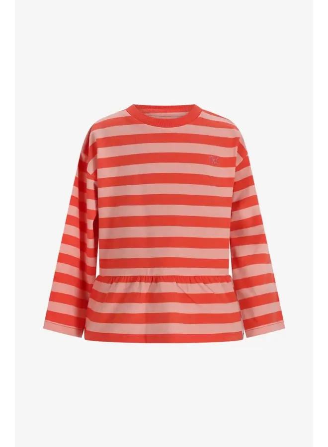 T-shirt LS Loua Red pink stripes SS26