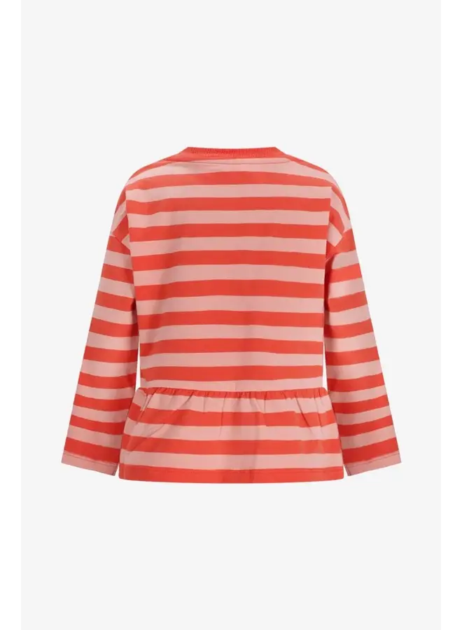 T-shirt LS Loua Red pink stripes SS26