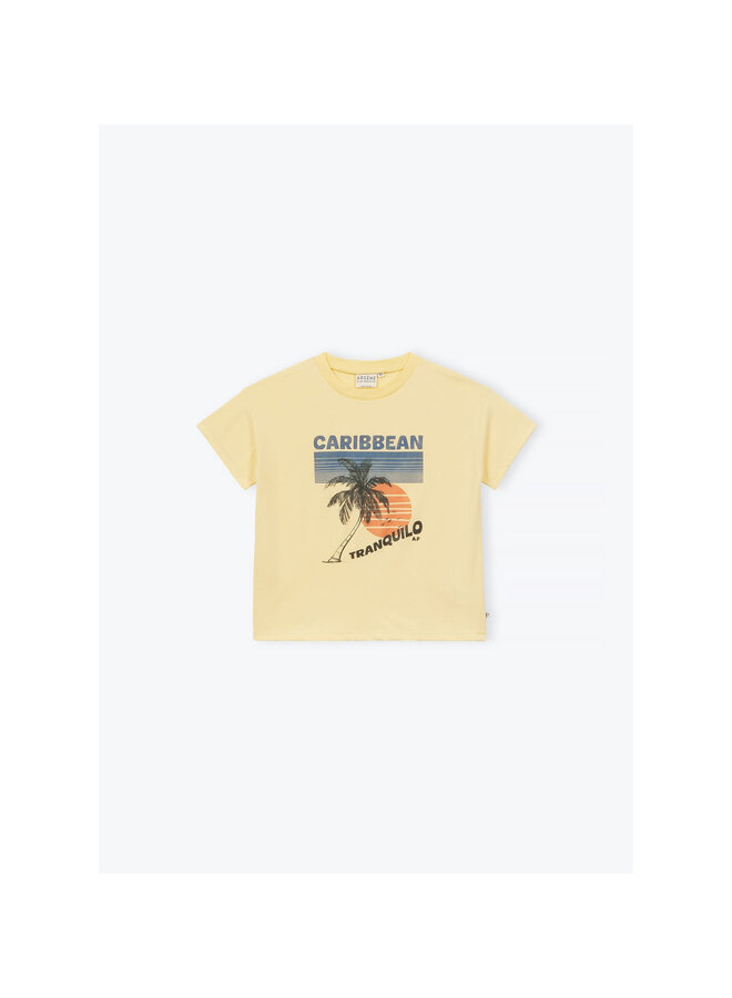 T-shirt Carribean Geel SS26