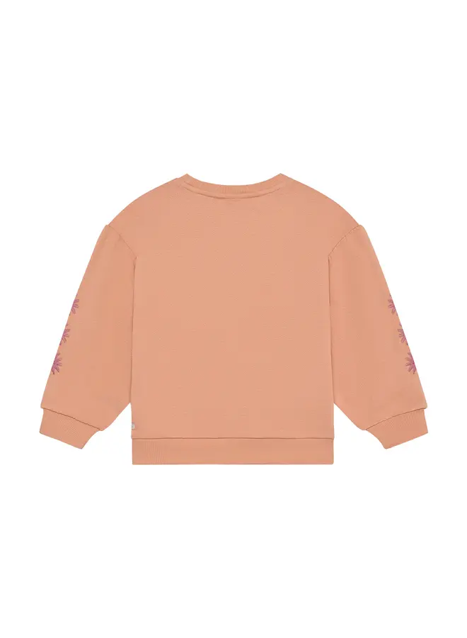 Sweater Embroidery sleeve Dusty coral SS26