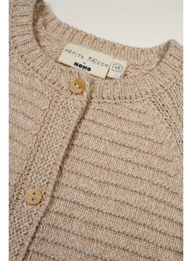 Kiki knitted cardigan oatmeal SS26