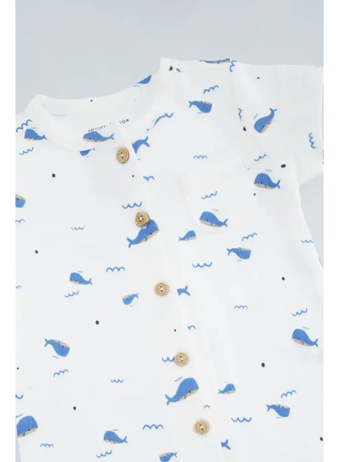 Sem bodysuit double jersey blue whale SS26