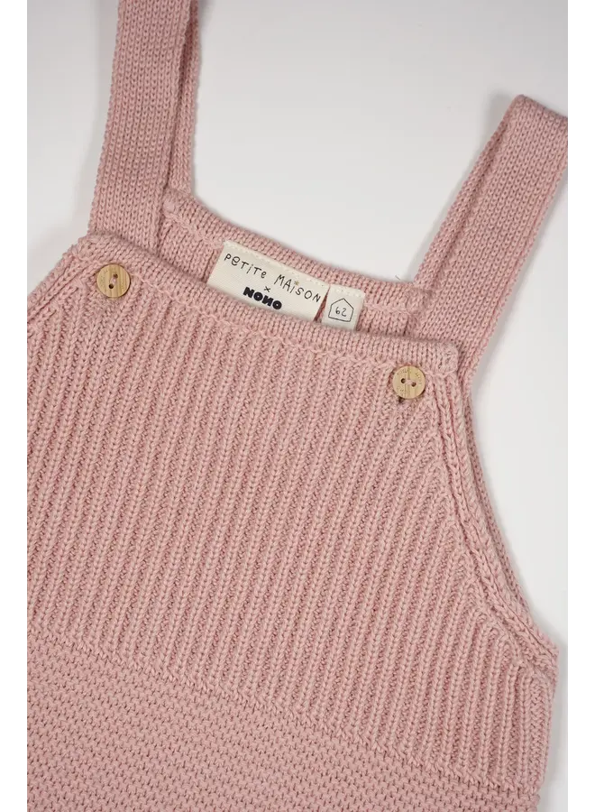 Seyo knkitted dungaree pastel pink SS26