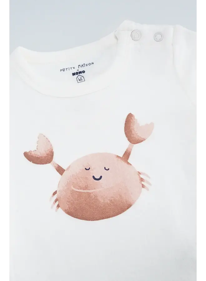 Kai t-shirt chest print natural white SS26