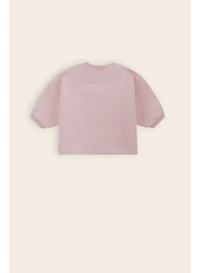 Ker sweater chest print pastel pink SS26