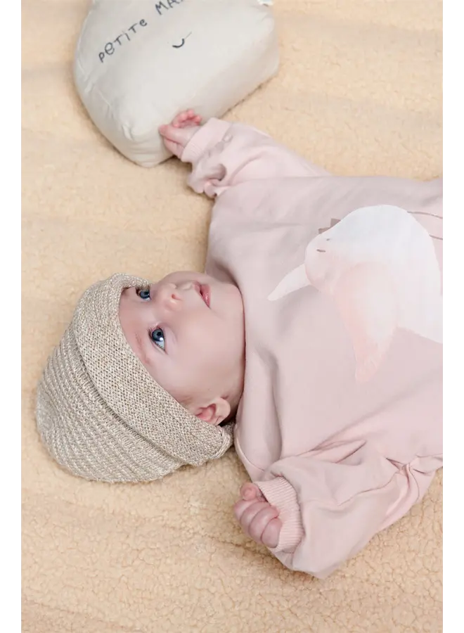 Ker sweater chest print pastel pink SS26