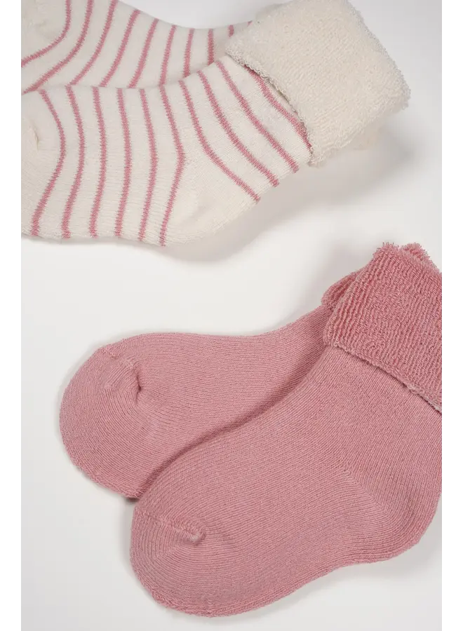 Rocks 2-pack terry socks pastel pink SS26