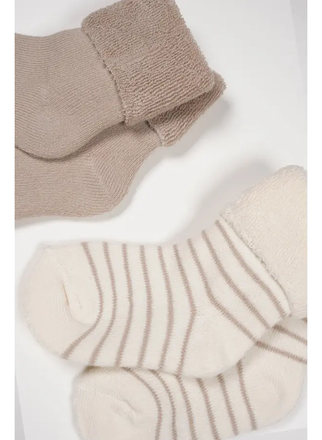 Rocks 2-pack terry socks oatmeal SS26