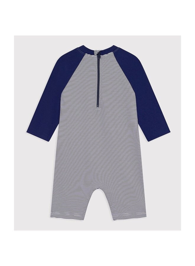 UV-zwempak Donkerblauw streep A0FN7