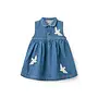 Denim dress Crochet doves Indigo blue SS26