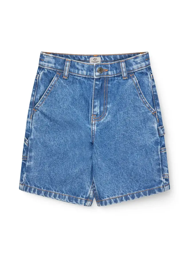 Denim cargo shorts LT blue croc SS26