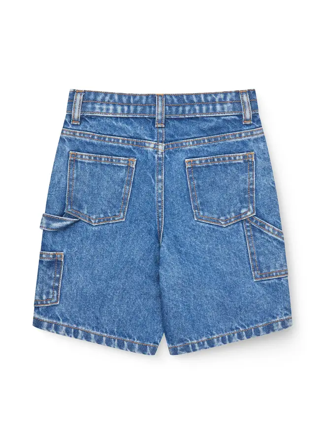 Denim cargo shorts LT blue croc SS26