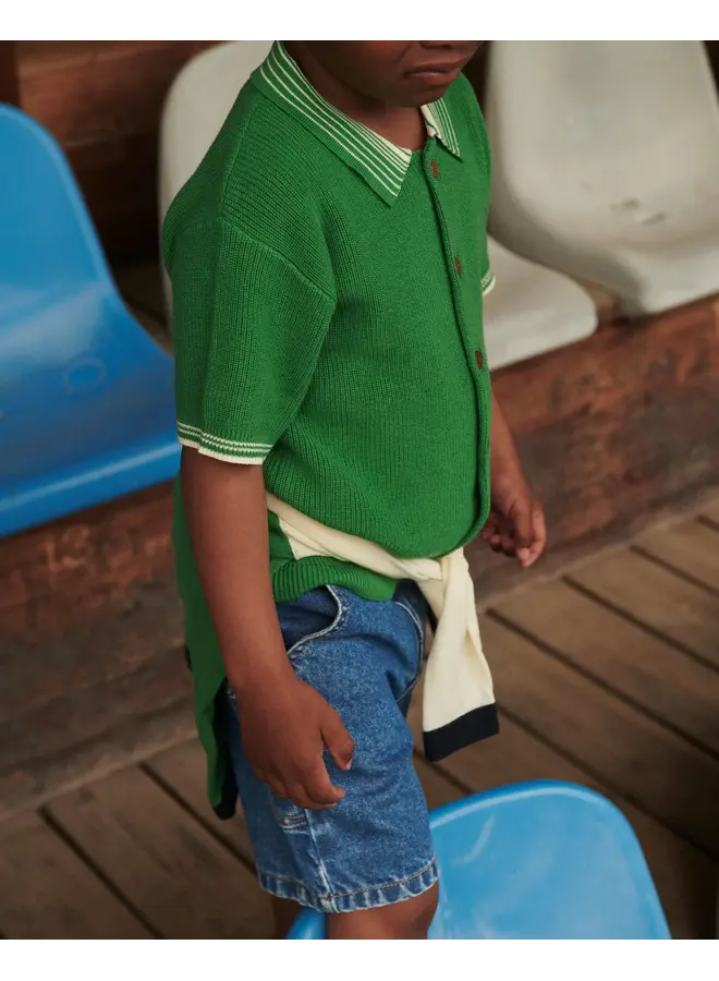 Denim cargo shorts LT blue croc SS26