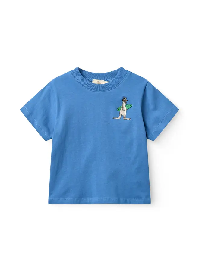 Boys Tee Kangaroo Embr. Ocean Blue SS26