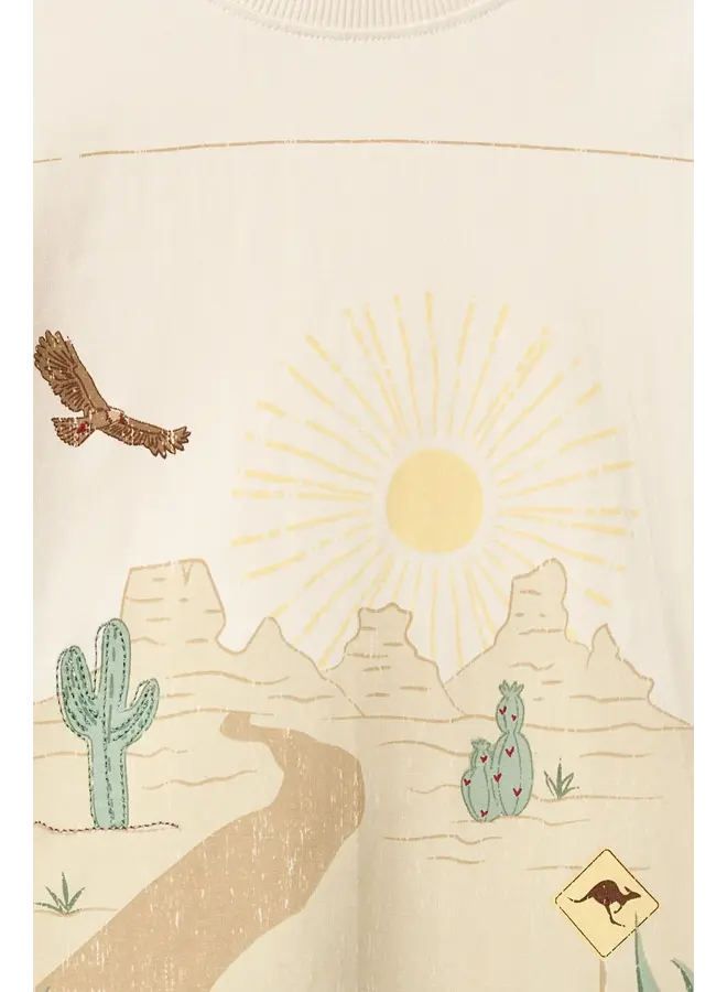 Boys Tee Landscape print Cream SS26