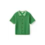 Knitted pattern shirt Sharp green comb. SS26