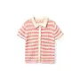 Crochet cardigan Pink/cream comb. SS26
