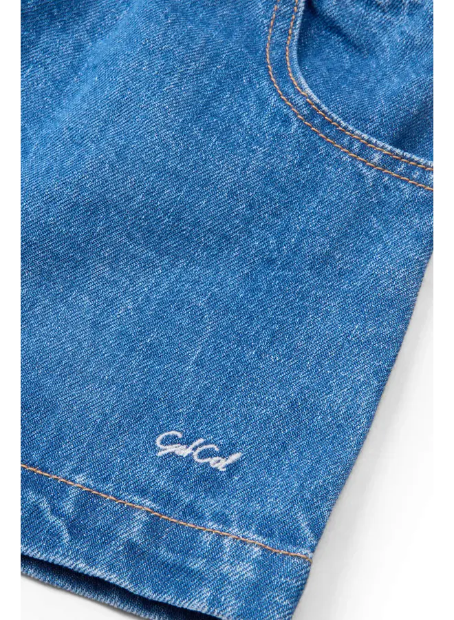 Organic Pocket skirt Indigo blue washed SS26