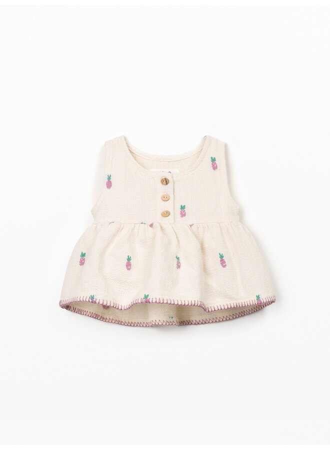 Pineapple print Top E786N SS26