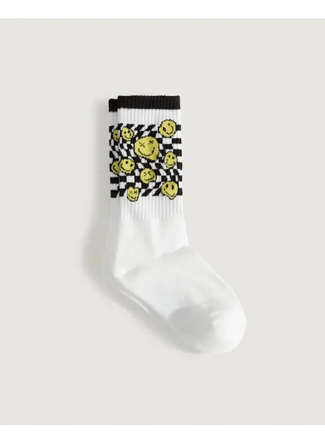 Ticker crew checkerboard white