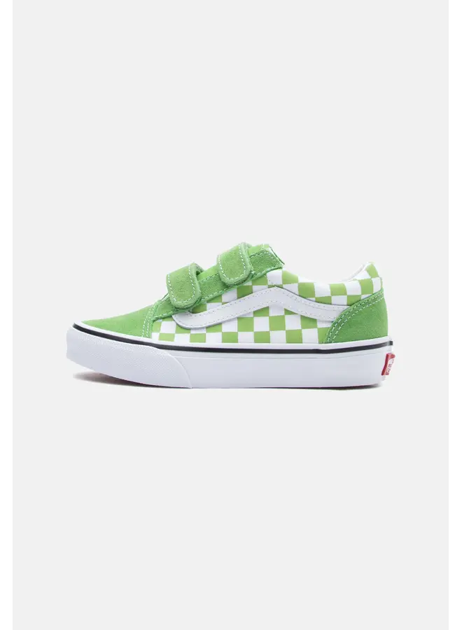 Old skool v color theory checkerboard lime burst