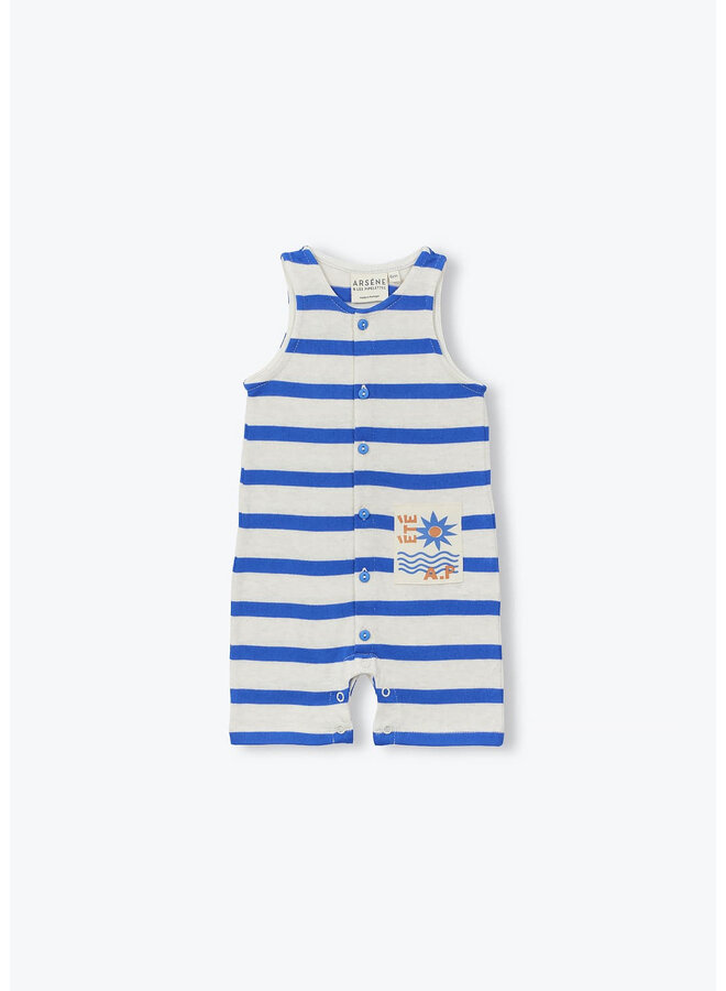 Jumpsuit baby Blauw streep SS26