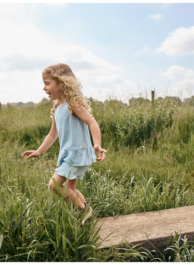 Light weight denim top Light blue SS26