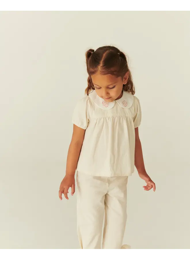 Blouse deco edge Cream comb SS26